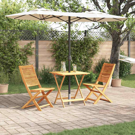 Klapp Bistro Set 3 pcs Braun Akazie Massivholz