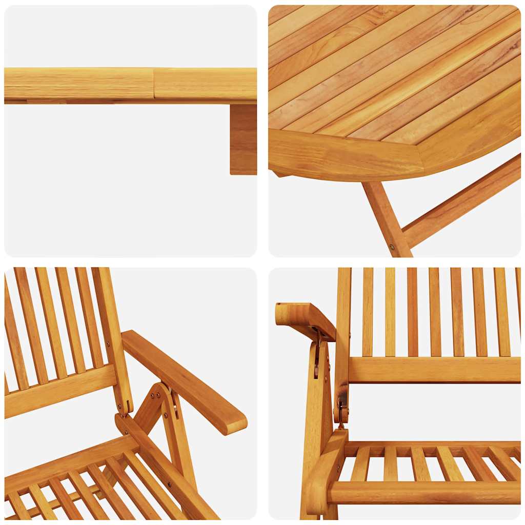 Garten Essgruppe 5 pcs Braun Akazie Massivholz