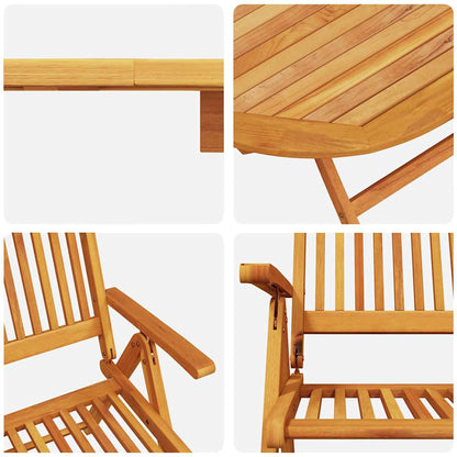 Garten Essgruppe 5 pcs Braun Akazie Massivholz