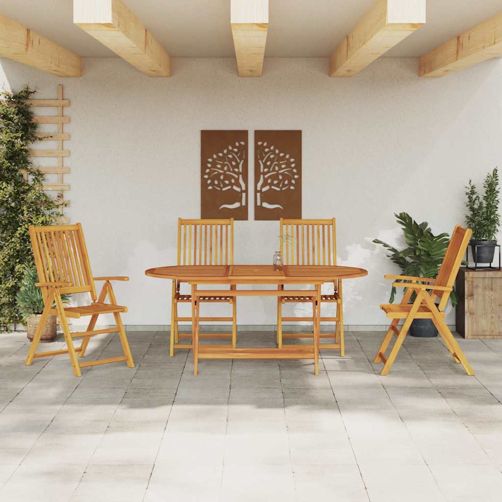 Garten Essgruppe 5 pcs Braun Akazie Massivholz