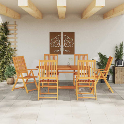 Garten Essgruppe 7 pcs Braun Akazie Massivholz