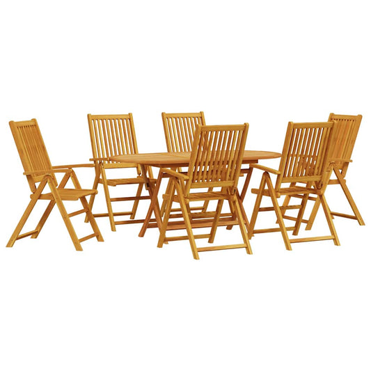 Garten Essgruppe 7 pcs Braun Akazie Massivholz