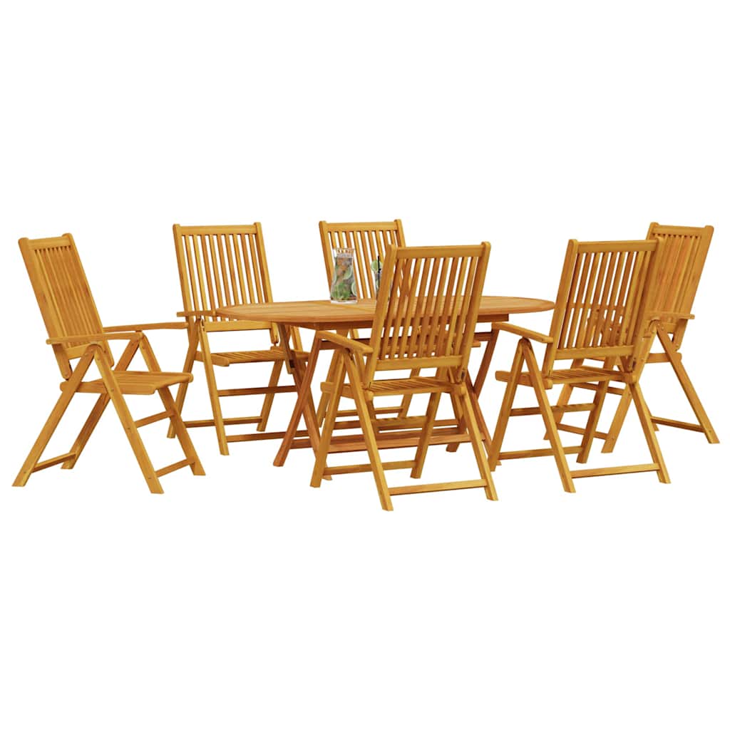 Garten Essgruppe 7 pcs Braun Akazie Massivholz