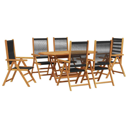 Garten Essgruppe 7 pcs Schwarz