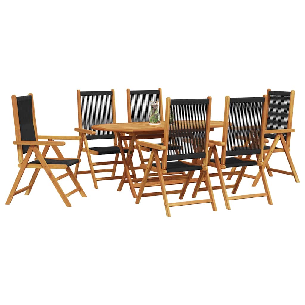 Garten Essgruppe 7 pcs Schwarz