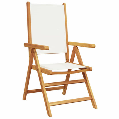 Garten Essgruppe 5 pcs Cremeweiß Akazie Massivholz