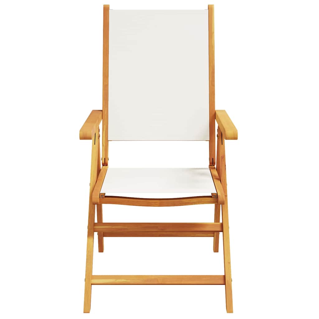 Garten Essgruppe 5 pcs Cremeweiß Akazie Massivholz