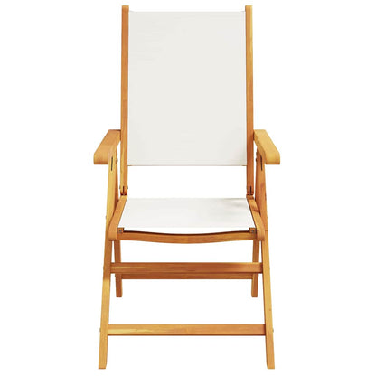 Garten Essgruppe 5 pcs Cremeweiß Akazie Massivholz