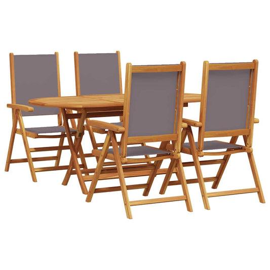 Garten Essgruppe 5 pcs Anthrazit Akazie Massivholz