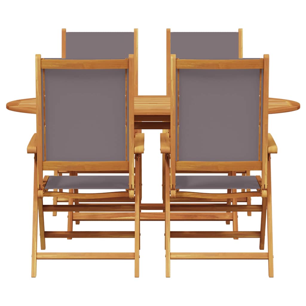 Garten Essgruppe 5 pcs Anthrazit Akazie Massivholz