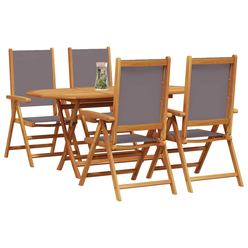 Garten Essgruppe 5 pcs Anthrazit Akazie Massivholz