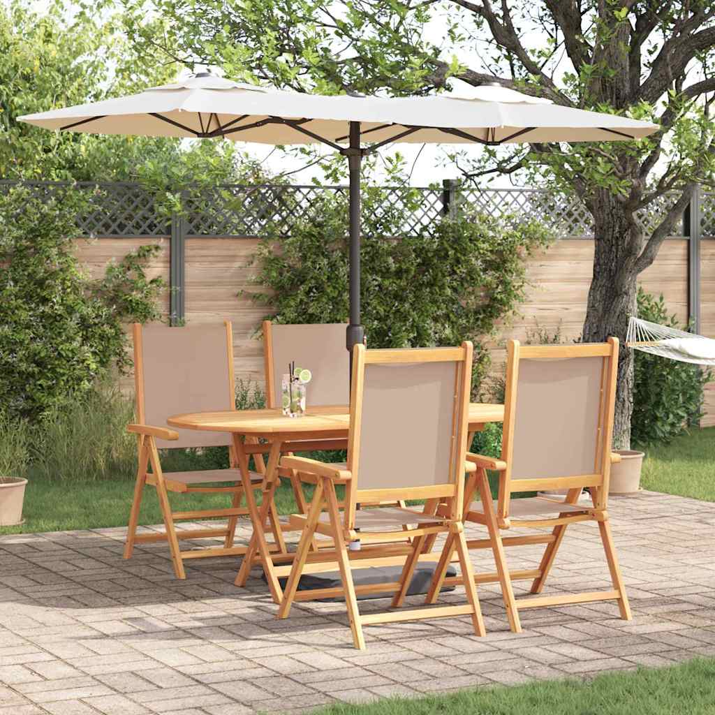 Garten Essgruppe 5 pcs Taupe Akazie Massivholz
