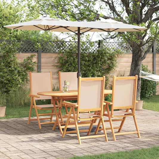 Garten Essgruppe 5 pcs Beige Akazie Massivholz
