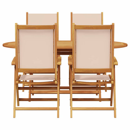 Garten Essgruppe 5 pcs Beige Akazie Massivholz
