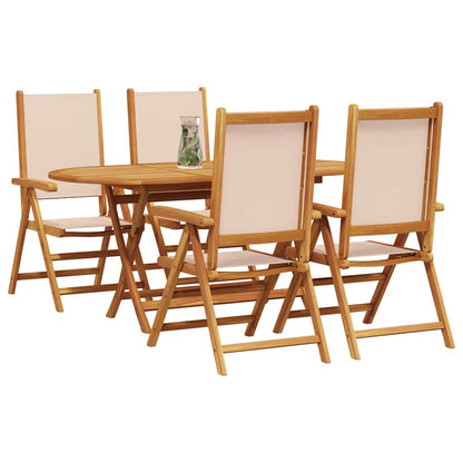 Garten Essgruppe 5 pcs Beige Akazie Massivholz