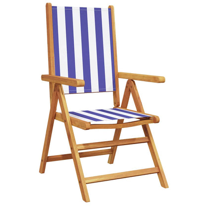 Garten Essgruppe 7 pcs Blau und weiß Akazie Massivholz
