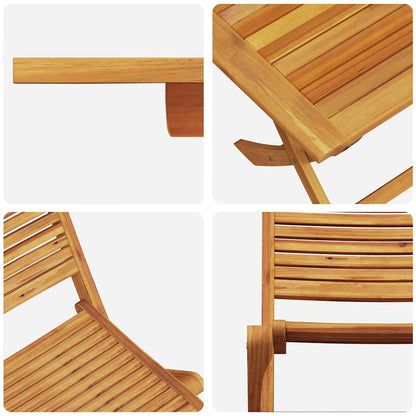 Garten Essgruppe 5 pcs Braun Akazie Massivholz