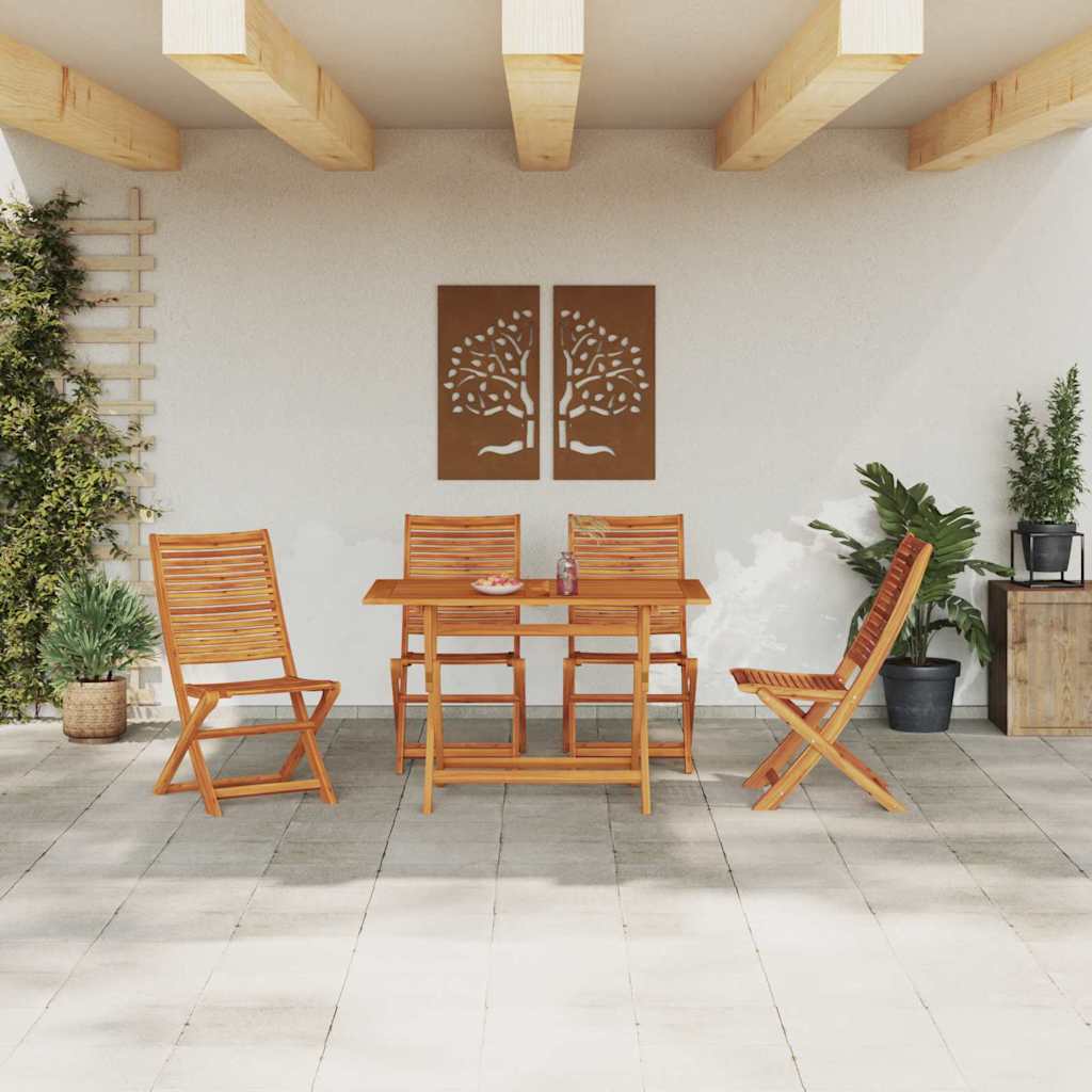Garten Essgruppe 5 pcs Braun Akazie Massivholz
