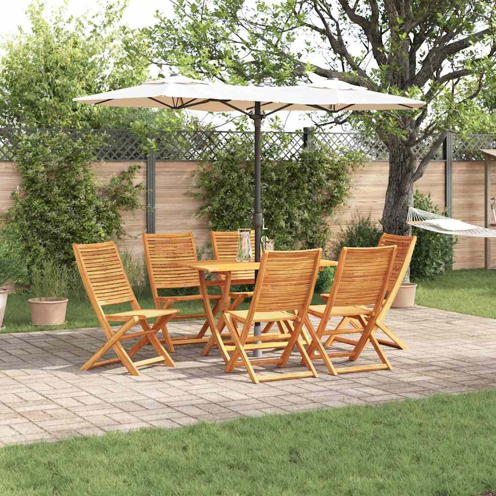 Garten Essgruppe 7 pcs Braun Akazie Massivholz