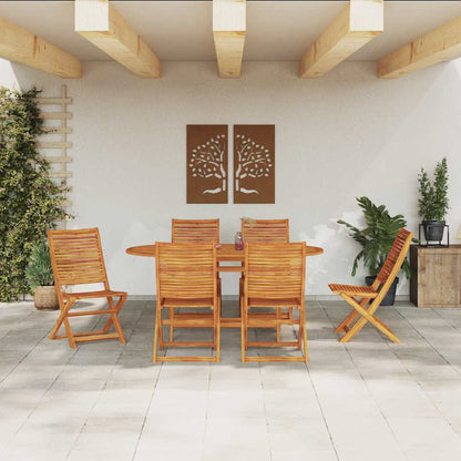 Garten Essgruppe 7 pcs Braun Akazie Massivholz