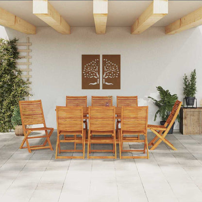 Garten Essgruppe 9 pcs Braun Akazie Massivholz