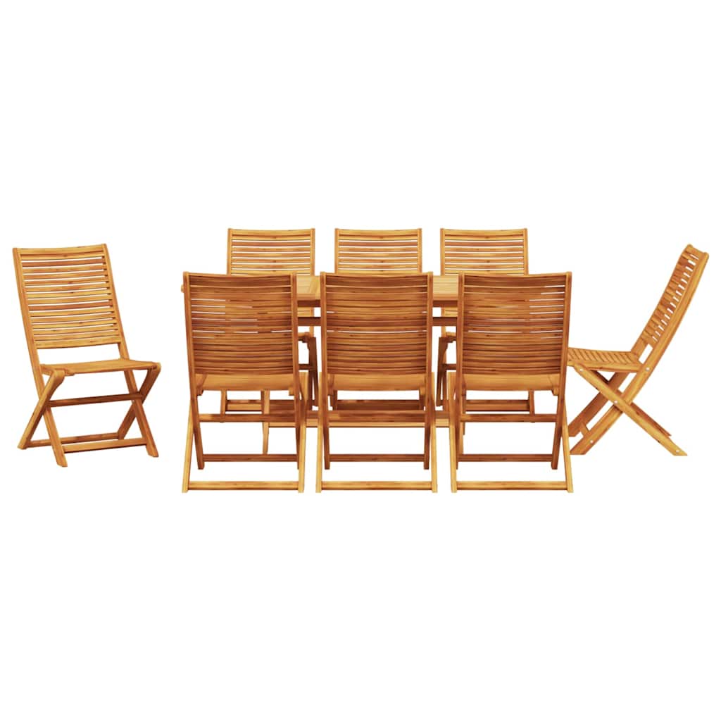 Garten Essgruppe 9 pcs Braun Akazie Massivholz