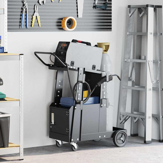 Schweißwagen Schwarz 90 x 46 x 96 cm Stahl