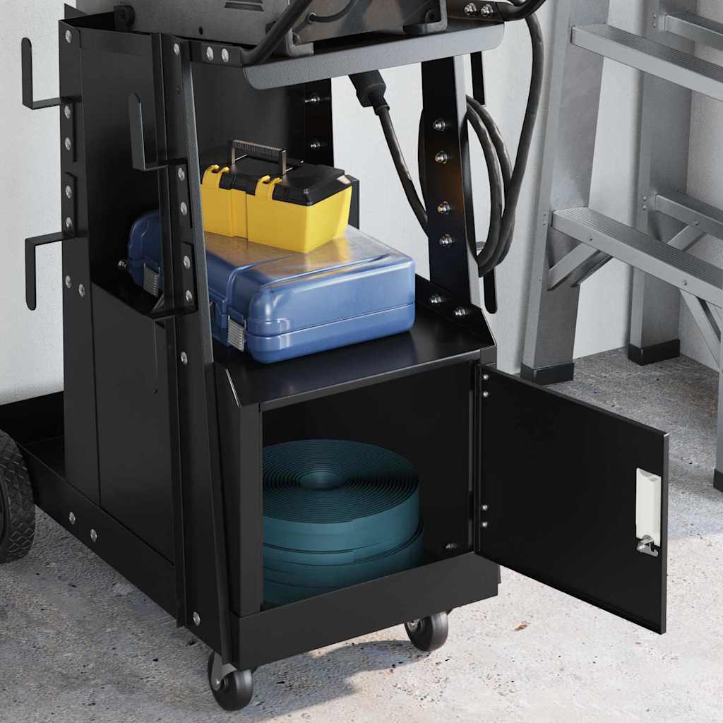 Schweißwagen Schwarz 90 x 46 x 96 cm Stahl