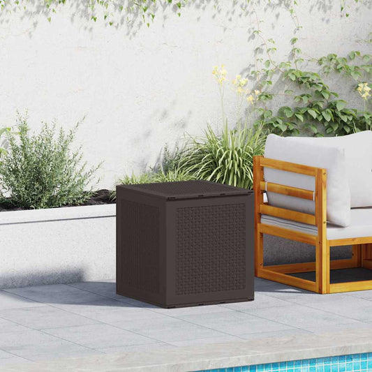 Gartenlagerbox mit Speicher Braun 55 x 53 x 57 cm Polypropylen