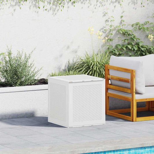 Gartenlagerbox mit Speicher Weiß 55 x 53 x 57 cm Polypropylen