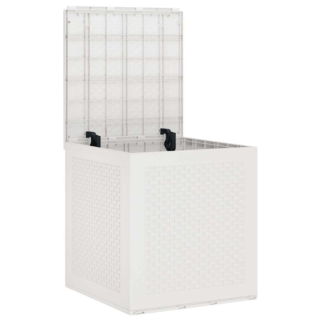 Gartenlagerbox mit Speicher Weiß 55 x 53 x 57 cm Polypropylen