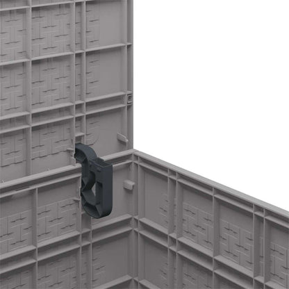 Gartenlagerbox mit Tür Hellgrau 55 x 53 x 57 cm Polypropylen