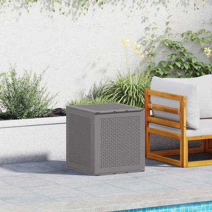 Gartenlagerbox mit Tür Hellgrau 55 x 53 x 57 cm Polypropylen