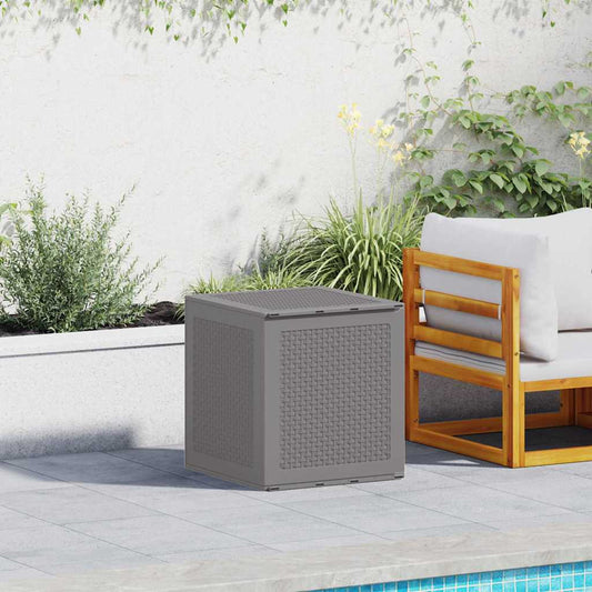 Gartenlagerbox mit Tür Hellgrau 55 x 53 x 57 cm Polypropylen