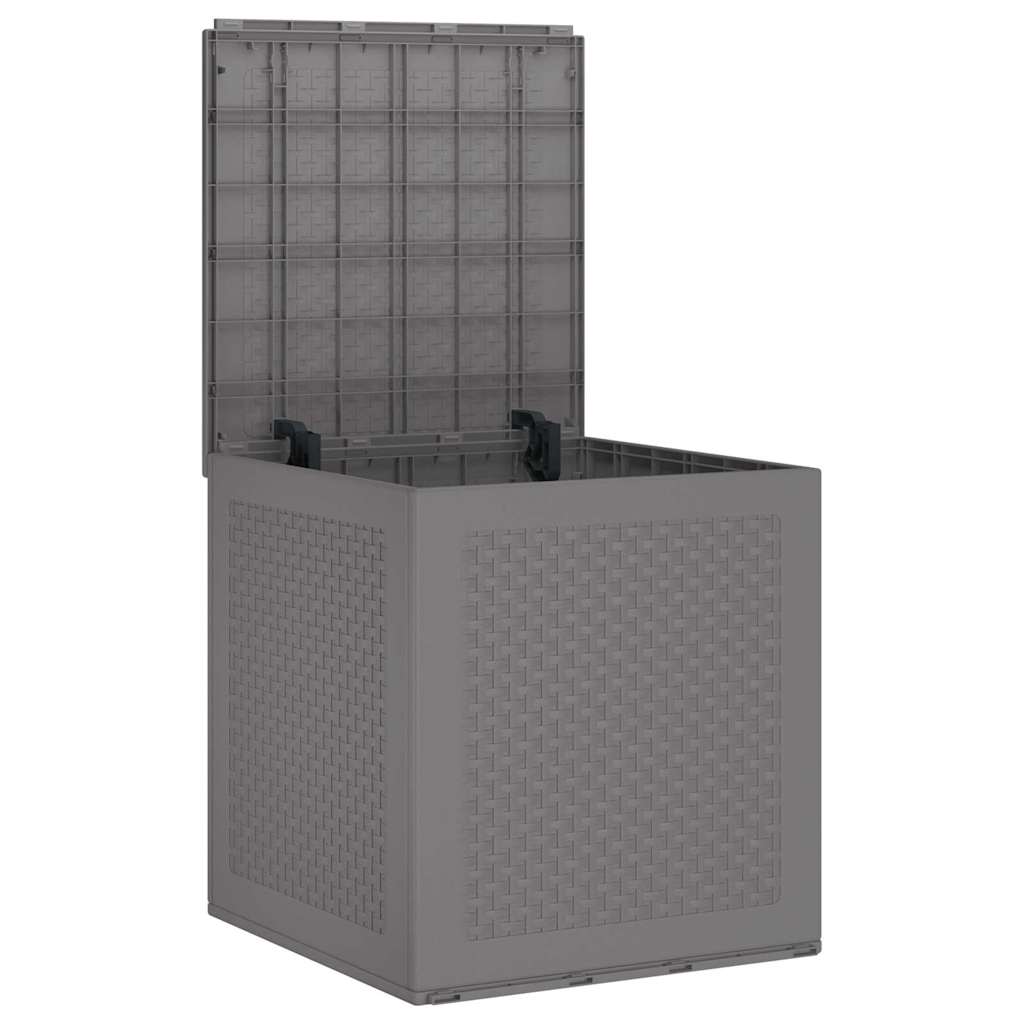 Gartenlagerbox mit Tür Hellgrau 55 x 53 x 57 cm Polypropylen