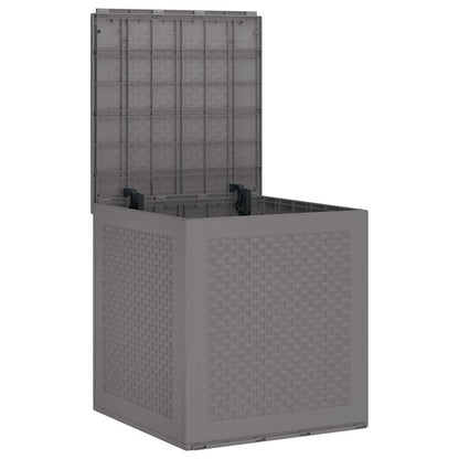 Gartenlagerbox mit Tür Hellgrau 55 x 53 x 57 cm Polypropylen