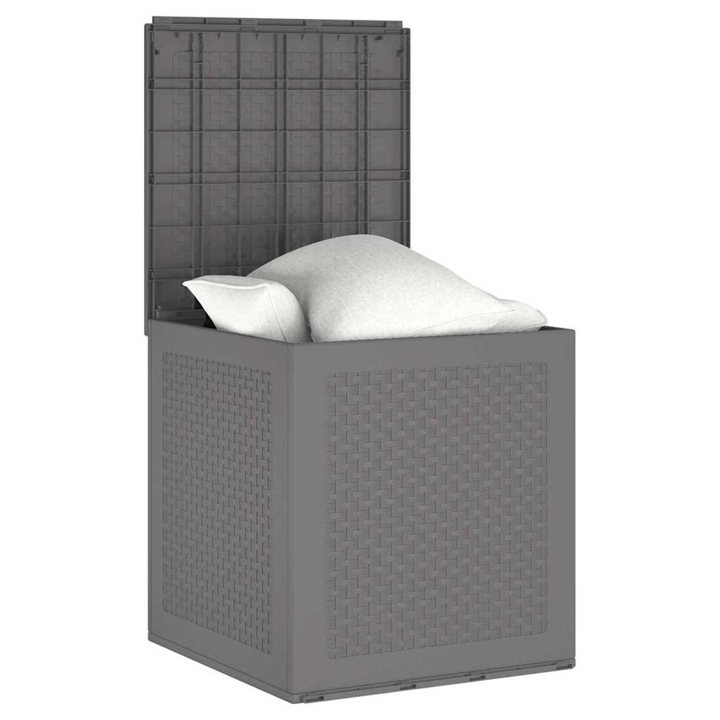 Gartenlagerbox mit Tür Hellgrau 55 x 53 x 57 cm Polypropylen