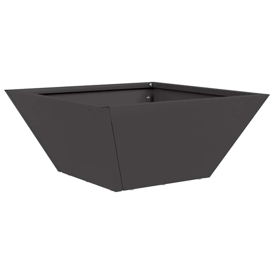 Garten Schüssel Pflanzer Schwarz 35 x 35 x 15 cm Stahl