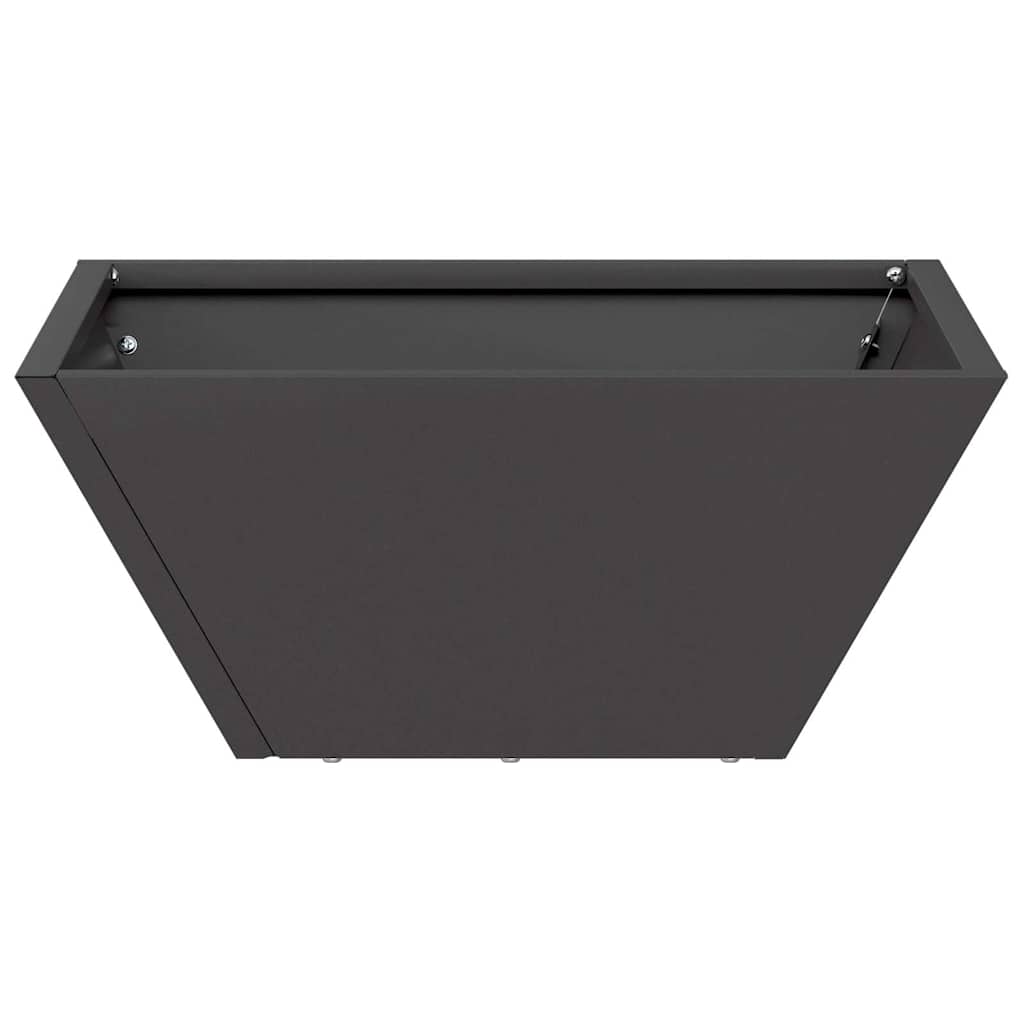 Garten Schüssel Pflanzer 5 pcs Schwarz 35 x 35 x 15 cm Stahl