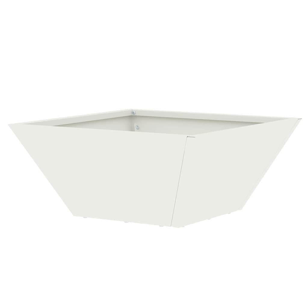 Garten Schüssel Pflanzer Weiß 35 x 35 x 15 cm Stahl