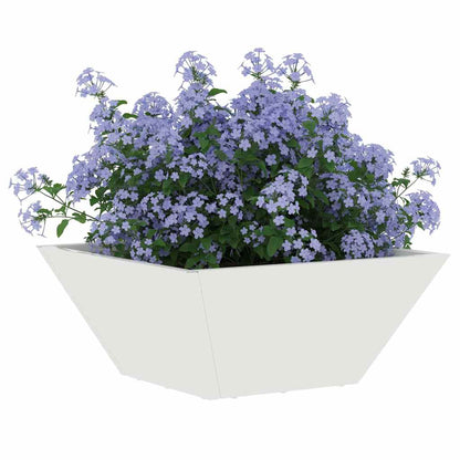 Garten Schüssel Pflanzer Weiß 35 x 35 x 15 cm Stahl