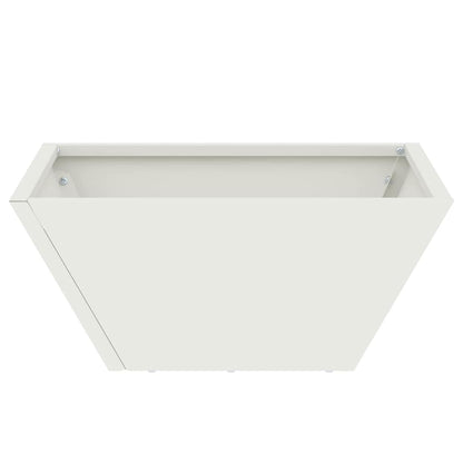 Garten Schüssel Pflanzer Weiß 35 x 35 x 15 cm Stahl