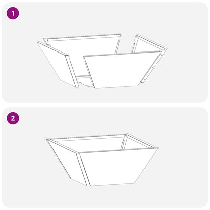 Garten Schüssel Pflanzer 5 pcs Weiß 35 x 35 x 15 cm Stahl