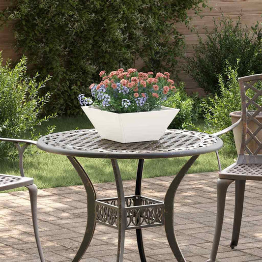 Garten Schüssel Pflanzer 5 pcs Weiß 35 x 35 x 15 cm Stahl