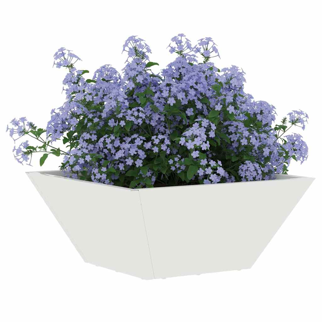 Garten Schüssel Pflanzer 5 pcs Weiß 35 x 35 x 15 cm Stahl