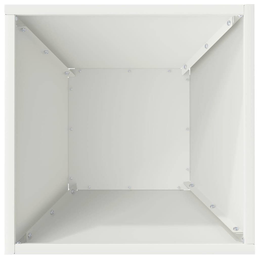 Garten Schüssel Pflanzer 5 pcs Weiß 35 x 35 x 15 cm Stahl