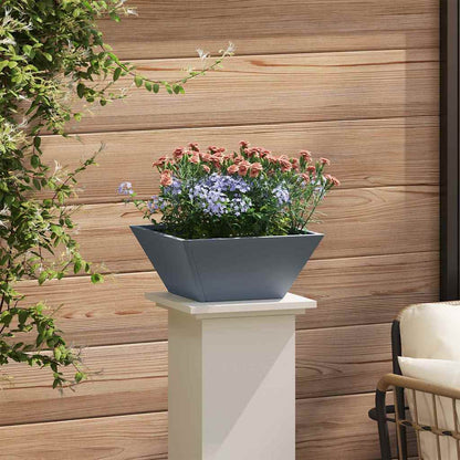Garten Schüssel Pflanzer Anthrazit 35 x 35 x 15 cm Stahl