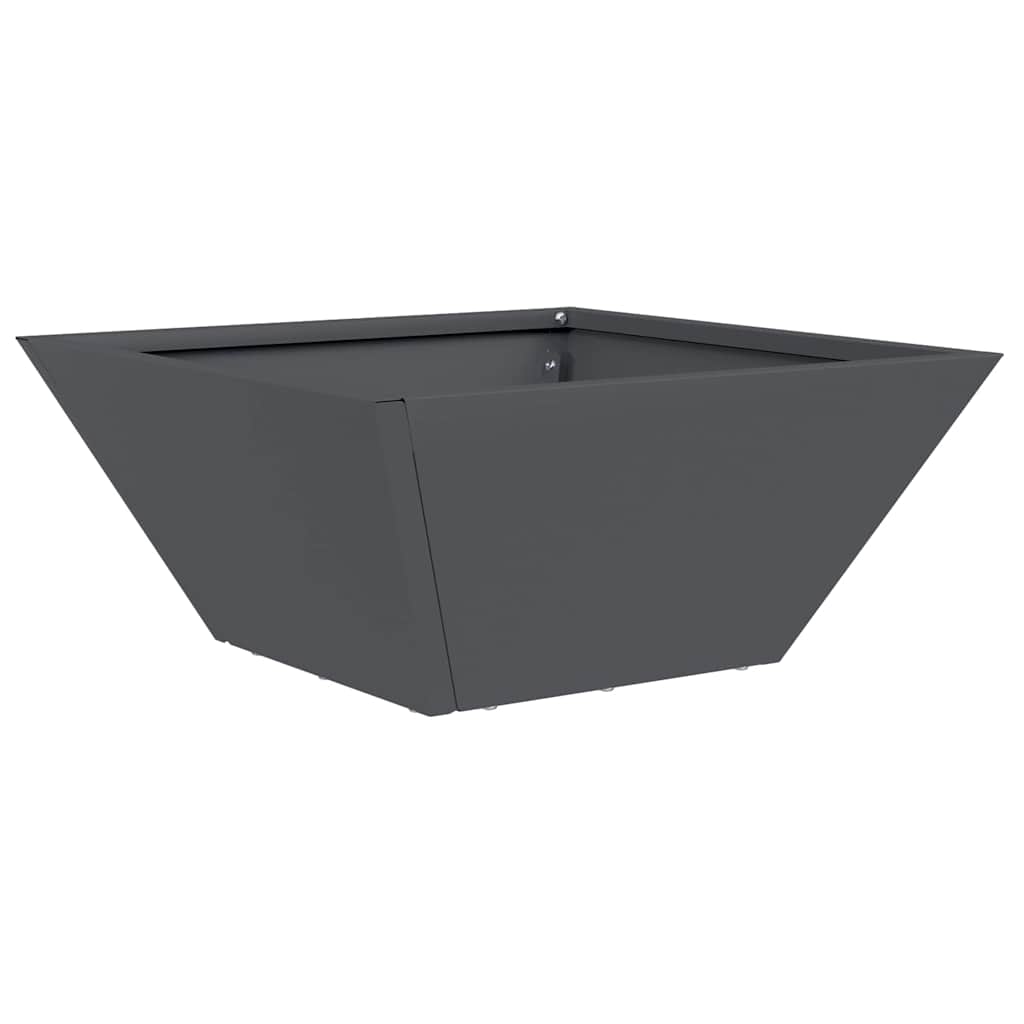 Garten Schüssel Pflanzer Anthrazit 35 x 35 x 15 cm Stahl