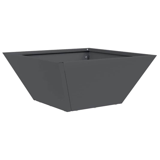 Garten Schüssel Pflanzer Anthrazit 35 x 35 x 15 cm Stahl