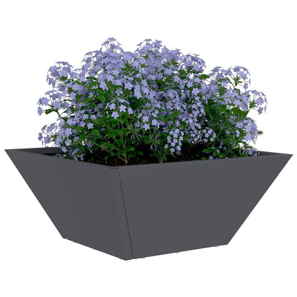 Garten Schüssel Pflanzer Anthrazit 35 x 35 x 15 cm Stahl